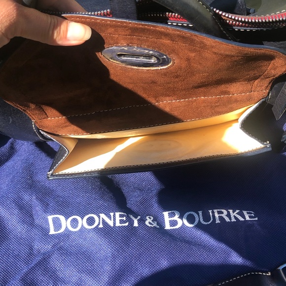 Dooney & Bourke Navy Blue handbag with D&B detachable crossbody strap & dust bag - Picture 10 of 16